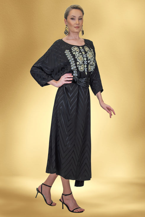 Rochie din viscoza cu broderie – CTN-82